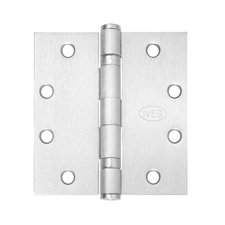5-Knuckle Ball Bearing Hinge, Standard Weight, 5-in X 4-1/2-in, Satin Chrome Finish